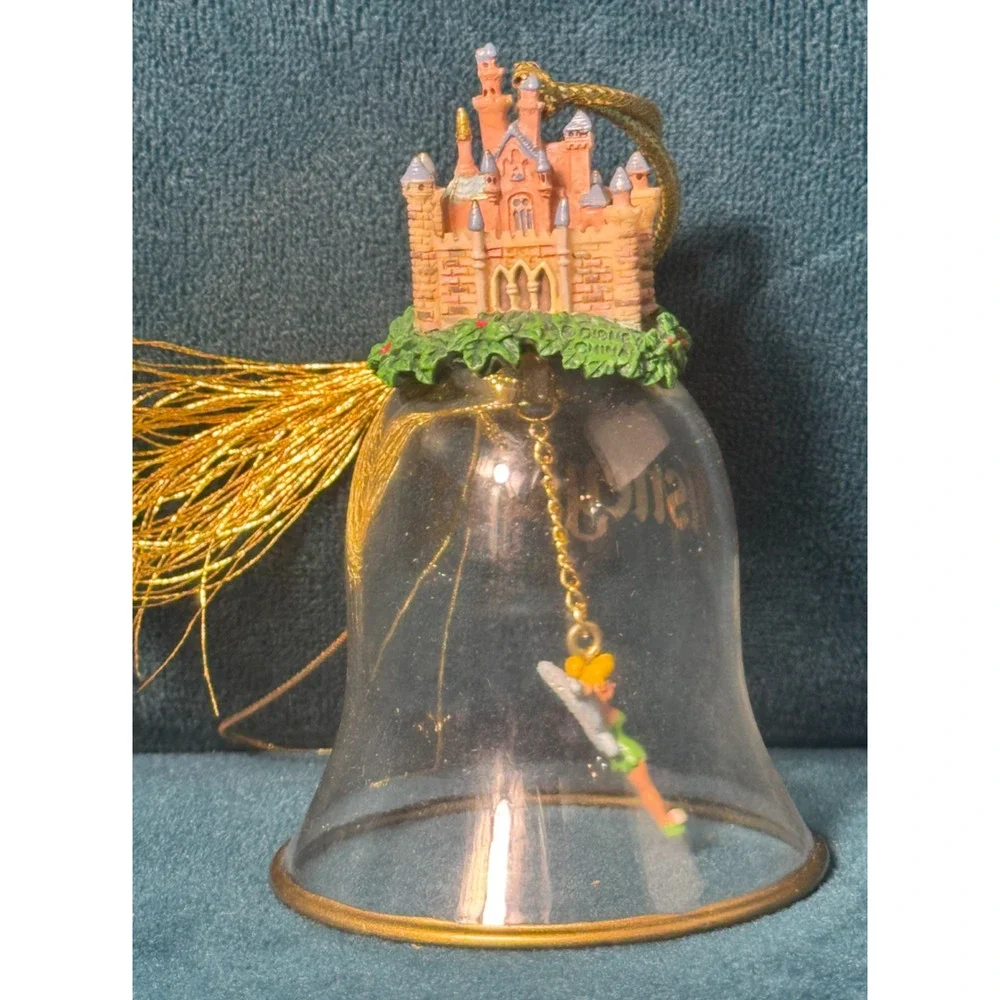 Disneyland Tinkerbell Castle Bell Shaped Ornament 3.75